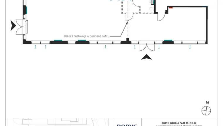 Rzut - Lokal użytkowy na sprzedaż 1 pokój o powierzchni 149,22 m² - numer I.U01 w Nadmotławie Apartments