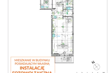 Rzut - Mieszkanie na sprzedaż 3 pokoje o powierzchni 71,27 m² - numer B8.B8 w Osiedle Zielone bud. A1, B8