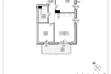 Rzut - Mieszkanie na sprzedaż 3 pokoje o powierzchni 53,74 m² - numer A1.6 w Osiedle Zielone bud. A1, B8