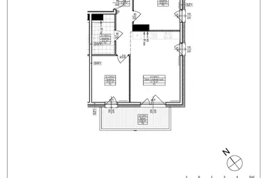 Rzut - Mieszkanie na sprzedaż 3 pokoje o powierzchni 54,77 m² - numer A1.18 w Osiedle Zielone bud. A1, B8