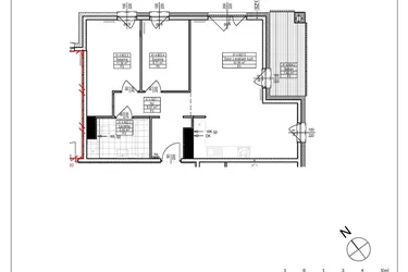 Rzut - Mieszkanie na sprzedaż 3 pokoje o powierzchni 65,85 m² - numer A1.23 w Osiedle Zielone bud. A1, B8
