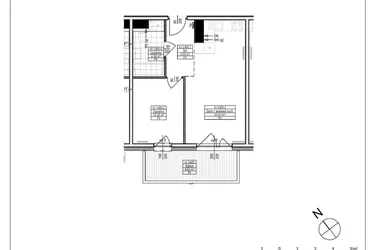 Rzut - Mieszkanie na sprzedaż 2 pokoje o powierzchni 41,16 m² - numer A1.20 w Osiedle Zielone bud. A1, B8