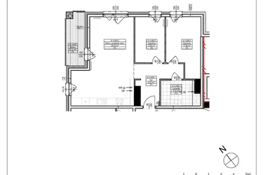 Rzut - Mieszkanie na sprzedaż 3 pokoje o powierzchni 63,53 m² - numer A1.28 w Osiedle Zielone bud. A1, B8