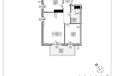 Rzut - Mieszkanie na sprzedaż 3 pokoje o powierzchni 52,66 m² - numer A1.27 w Osiedle Zielone bud. A1, B8