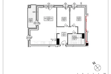Rzut - Mieszkanie na sprzedaż 3 pokoje o powierzchni 62,32 m² - numer A1.10 w Osiedle Zielone bud. A1, B8
