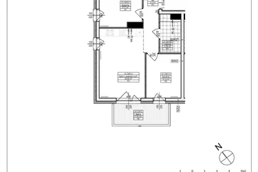 Rzut - Mieszkanie na sprzedaż 3 pokoje o powierzchni 51,6 m² - numer A1.15 w Osiedle Zielone bud. A1, B8