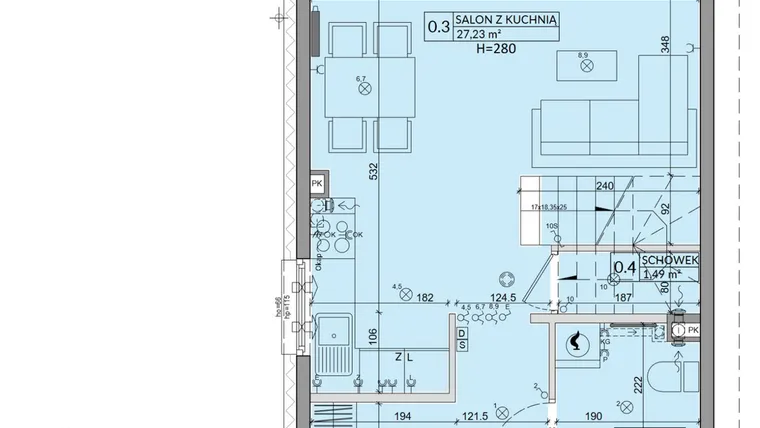 Rzut - Dom na sprzedaż 3 pokoje o powierzchni 75,74 m² - numer 32A w Zielono Mi 2