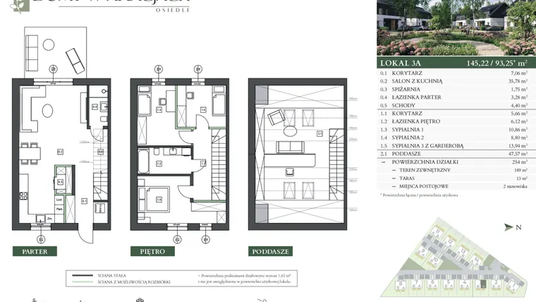 Rzut - Dom na sprzedaż 4 pokoje o powierzchni 145,22 m² - numer 3A w Domy w akacjach