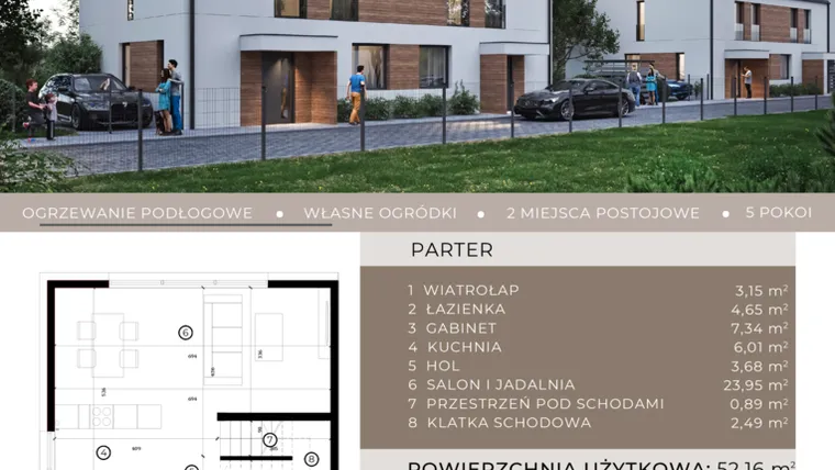Rzut - Dom na sprzedaż 5 pokoi o powierzchni 102,58 m² - numer A.13.1 w Pustynna 51