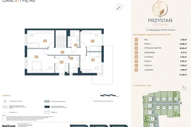 Rzut - Dom na sprzedaż 5 pokoi o powierzchni 151,66 m² - numer B1 w Przystań Złotokłos