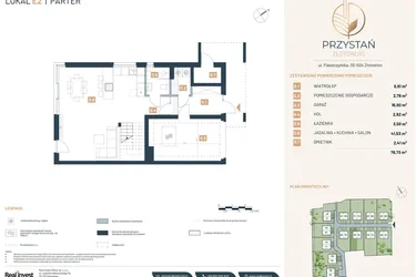 Rzut - Dom na sprzedaż 5 pokoi o powierzchni 151,66 m² - numer E2 w Przystań Złotokłos