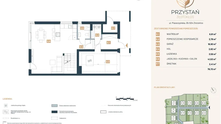 Rzut - Dom na sprzedaż 5 pokoi o powierzchni 151,66 m² - numer E2 w Przystań Złotokłos