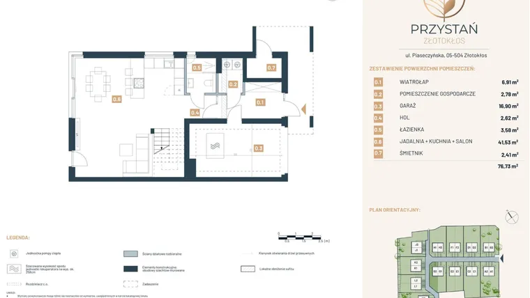 Rzut - Dom na sprzedaż 5 pokoi o powierzchni 151,66 m² - numer G2 w Przystań Złotokłos