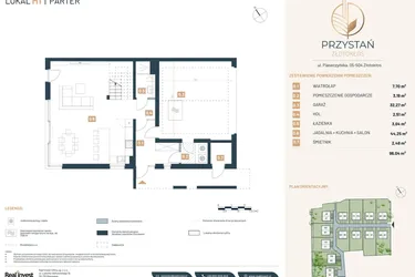 Rzut - Dom na sprzedaż 5 pokoi o powierzchni 190,06 m² - numer M1 w Przystań Złotokłos