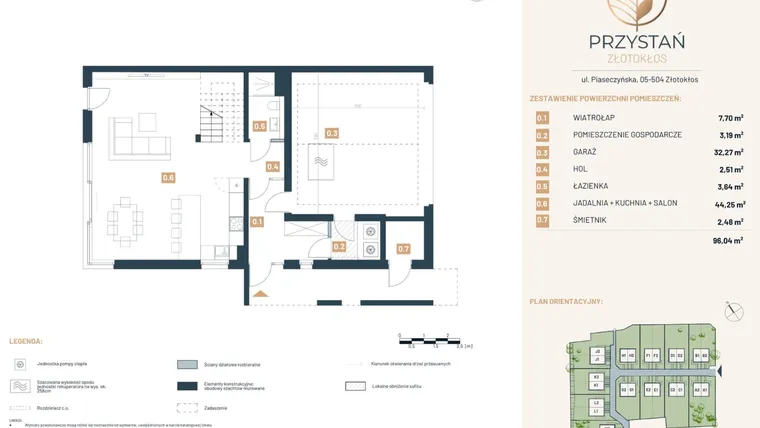 Rzut - Dom na sprzedaż 5 pokoi o powierzchni 190,06 m² - numer M1 w Przystań Złotokłos