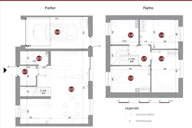 Rzut - Dom na sprzedaż 4 pokoje o powierzchni 101,4 m² - numer 8A w Parkowy Zakątek