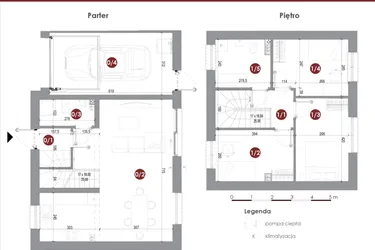 Rzut - Dom na sprzedaż 4 pokoje o powierzchni 101,4 m² - numer 2B w Parkowy Zakątek