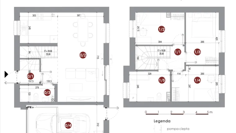Rzut - Dom na sprzedaż 4 pokoje o powierzchni 102,6 m² - numer 3A w Parkowy Zakątek