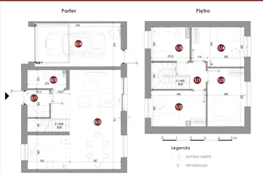 Rzut - Dom na sprzedaż 4 pokoje o powierzchni 101,4 m² - numer 3B w Parkowy Zakątek
