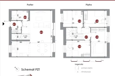 Rzut - Dom na sprzedaż 4 pokoje o powierzchni 89,32 m² - numer 16A w Parkowy Zakątek