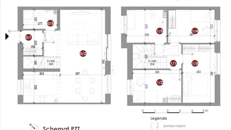 Rzut - Dom na sprzedaż 4 pokoje o powierzchni 89,32 m² - numer 16A w Parkowy Zakątek