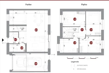 Rzut - Dom na sprzedaż 4 pokoje o powierzchni 102,6 m² - numer 2A w Parkowy Zakątek