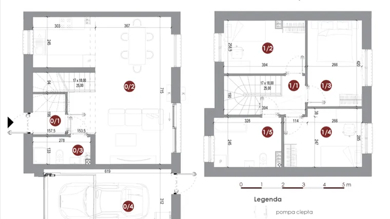 Rzut - Dom na sprzedaż 4 pokoje o powierzchni 102,6 m² - numer 2A w Parkowy Zakątek