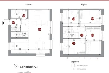 Rzut - Dom na sprzedaż 4 pokoje o powierzchni 87,97 m² - numer 16B w Parkowy Zakątek