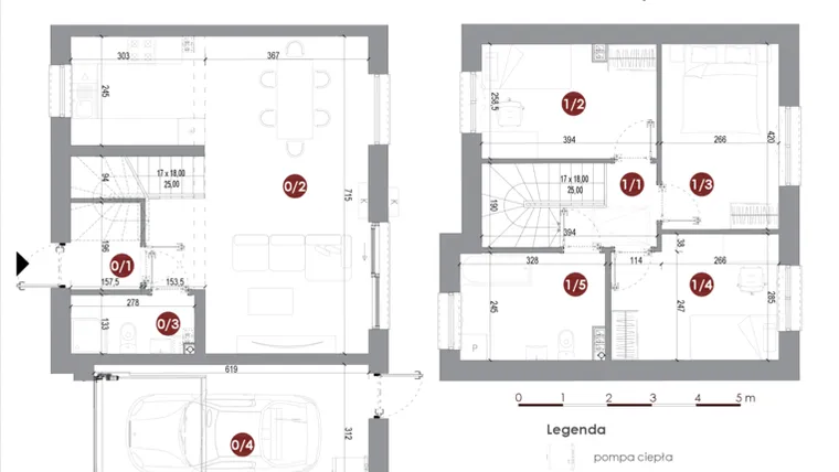 Rzut - Dom na sprzedaż 4 pokoje o powierzchni 102,6 m² - numer 4A w Parkowy Zakątek
