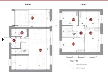 Rzut - Dom na sprzedaż 4 pokoje o powierzchni 101,4 m² - numer 4B w Parkowy Zakątek