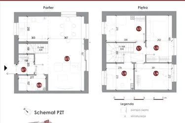 Rzut - Dom na sprzedaż 4 pokoje o powierzchni 87,97 m² - numer 15 w Parkowy Zakątek