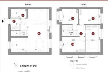 Rzut - Dom na sprzedaż 4 pokoje o powierzchni 88,88 m² - numer 17 w Parkowy Zakątek
