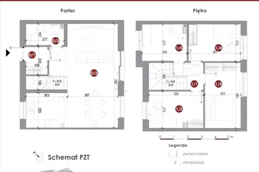 Rzut - Dom na sprzedaż 4 pokoje o powierzchni 89,32 m² - numer 9A w Parkowy Zakątek
