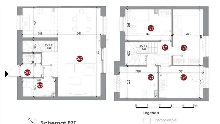 Rzut - Dom na sprzedaż 4 pokoje o powierzchni 89,38 m² - numer 22B w Parkowy Zakątek
