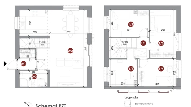 Rzut - Dom na sprzedaż 4 pokoje o powierzchni 87,97 m² - numer 22A w Parkowy Zakątek