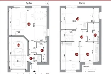 Rzut - Dom na sprzedaż 4 pokoje o powierzchni 109,63 m² - numer 20B w Parkowy Zakątek