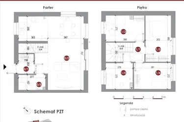 Rzut - Dom na sprzedaż 4 pokoje o powierzchni 87,97 m² - numer 10 w Parkowy Zakątek