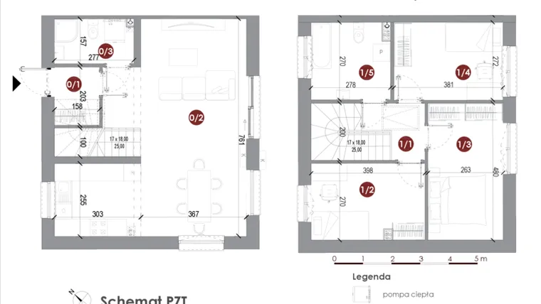 Rzut - Dom na sprzedaż 4 pokoje o powierzchni 87,97 m² - numer 9B w Parkowy Zakątek
