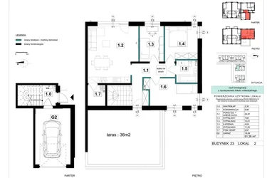 Rzut - Mieszkanie na sprzedaż 4 pokoje o powierzchni 91,36 m² - numer 23-2 w Błonie Bosco
