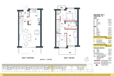 Rzut - Dom na sprzedaż 4 pokoje o powierzchni 96,72 m² - numer 11b w Waw.Re