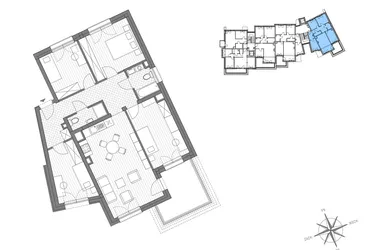 Rzut - Mieszkanie na sprzedaż 5 pokoi o powierzchni 91,96 m² - numer B.4 w Stawowa ABC