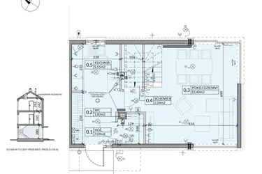 Rzut - Dom na sprzedaż 5 pokoi o powierzchni 116,81 m² - numer 3 w Wille Stolema