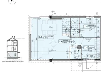 Rzut - Dom na sprzedaż 5 pokoi o powierzchni 116,81 m² - numer 4 w Wille Stolema