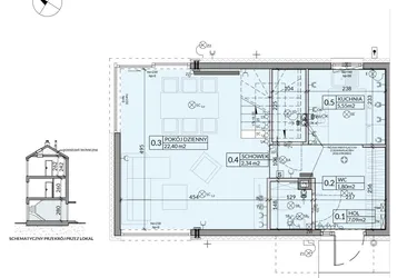 Rzut - Dom na sprzedaż 5 pokoi o powierzchni 116,81 m² - numer 2 w Wille Stolema