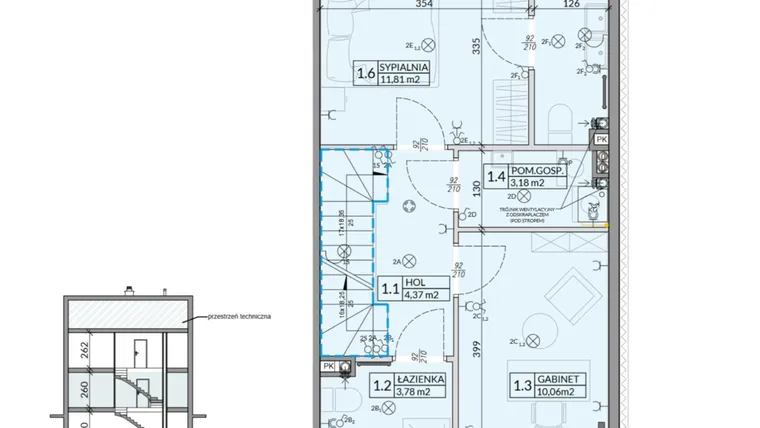 Rzut - Dom na sprzedaż 5 pokoi o powierzchni 123,68 m² - numer 5 w Wille Stolema