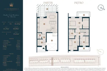 Rzut - Dom na sprzedaż 4 pokoje o powierzchni 82,85 m² - numer J54 w Osiedle Św. Marcina