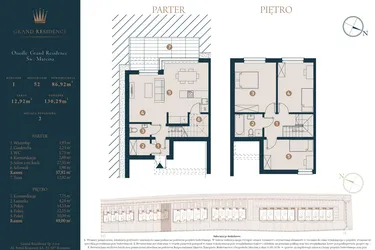 Rzut - Dom na sprzedaż 4 pokoje o powierzchni 86,92 m² - numer I52 w Osiedle Św. Marcina