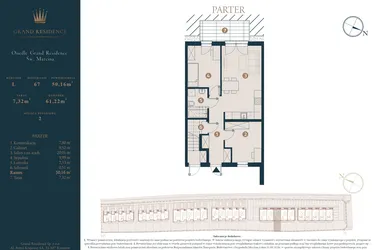 Rzut - Dom na sprzedaż 3 pokoje o powierzchni 50,16 m² - numer L67 w Osiedle Św. Marcina