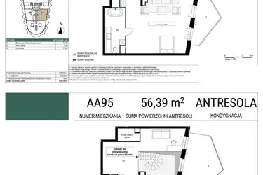 Rzut - Mieszkanie na sprzedaż 1 pokój o powierzchni 109,29 m² - numer A95 w Drago