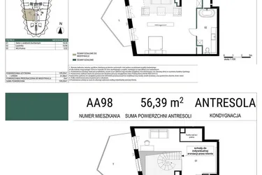 Rzut - Mieszkanie na sprzedaż 1 pokój o powierzchni 109,2 m² - numer A98 w Drago